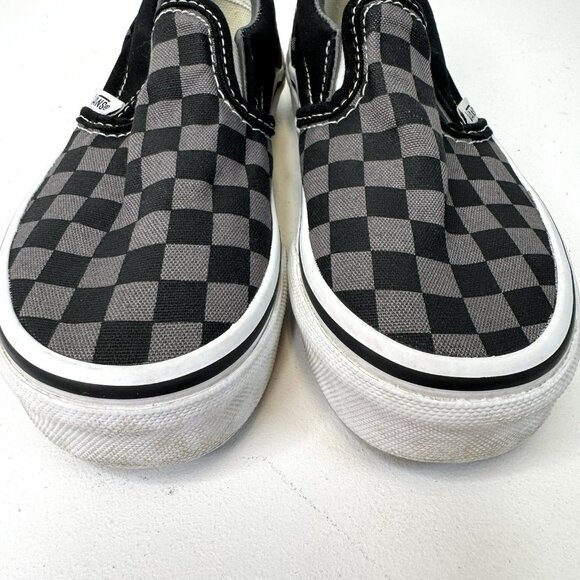 Vans Kids Unisex Toddler Size 11 Checkerboard Slip On Shoes Sneakers Canvas - Picture 3 of 9